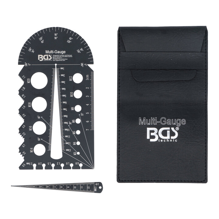 BGS Schrauben- und Gewindeschablone, metrisch, M3 - M20, 0,5 - 13,00 mm