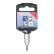 BGS Schraubenausdreher-Bit-Einsatz 7098-T15, Antrieb Innenvierkant 6,3 mm (1/4"), für defektes T-Profil (für TX) T15-3