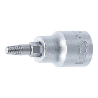 BGS Schraubenausdreher-Bit-Einsatz 7098-T25, Antrieb Innenvierkant 10 mm (3/8"), für defektes T-Profil (für TX) T25