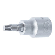 BGS Schraubenausdreher-Bit-Einsatz 7098-T27, Antrieb Innenvierkant 10 mm (3/8"), für defektes T-Profil (für Torx) T27