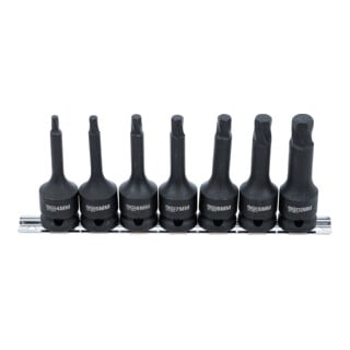 BGS Schraubenausdreher-Satz 7004, Antrieb Innenvierkant 12,5 mm (1/2"), für defekten Innensechskant 4 - 12 mm, 7-tlg.