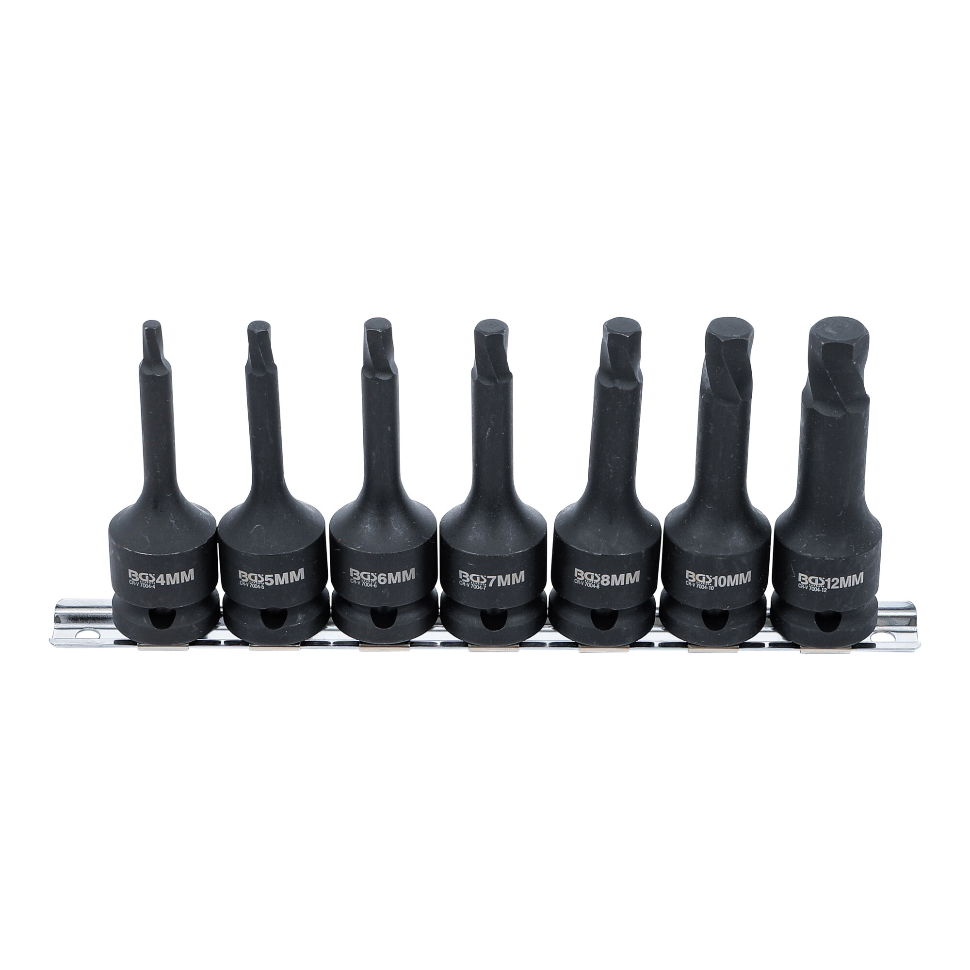 BGS Schraubenausdreher-Satz 7004, Antrieb Innenvierkant 12,5 mm (1/2"), für defekten Innensechskant 4 - 12 mm, 7-tlg. ; BGS technic