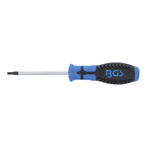 BGS Schraubendreher 7849-T15, T-Profil (für Torx) mit Bohrung T15, Klingenlänge 80 mm