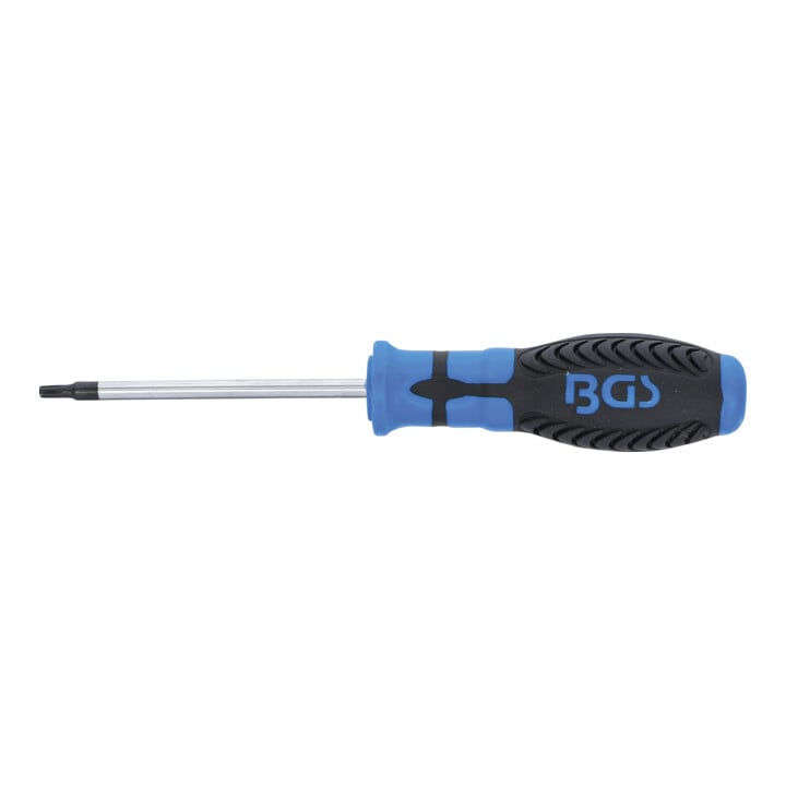 BGS Schraubendreher 7849-T15, T-Profil (für TX) mit Bohrung T15, Klingenlänge 80 mm