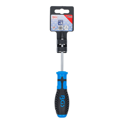 BGS Schraubendreher 7849-T20, T-Profil (für Torx) mit Bohrung T20, Klingenlänge 80 mm