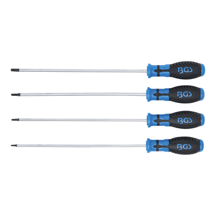 BGS Schraubendreher-Satz, extra lang T-Profil (für TX) T15 - T30 4 teilig