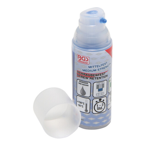 BGS Schraubenfest 80604, mittelfest, hochviskos, Pumpdosierer 50 g