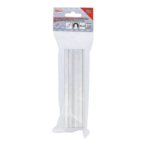 BGS Schraubstock-Schutzbacken 9284, Aluminium, Breite 125 mm, 2-tlg.