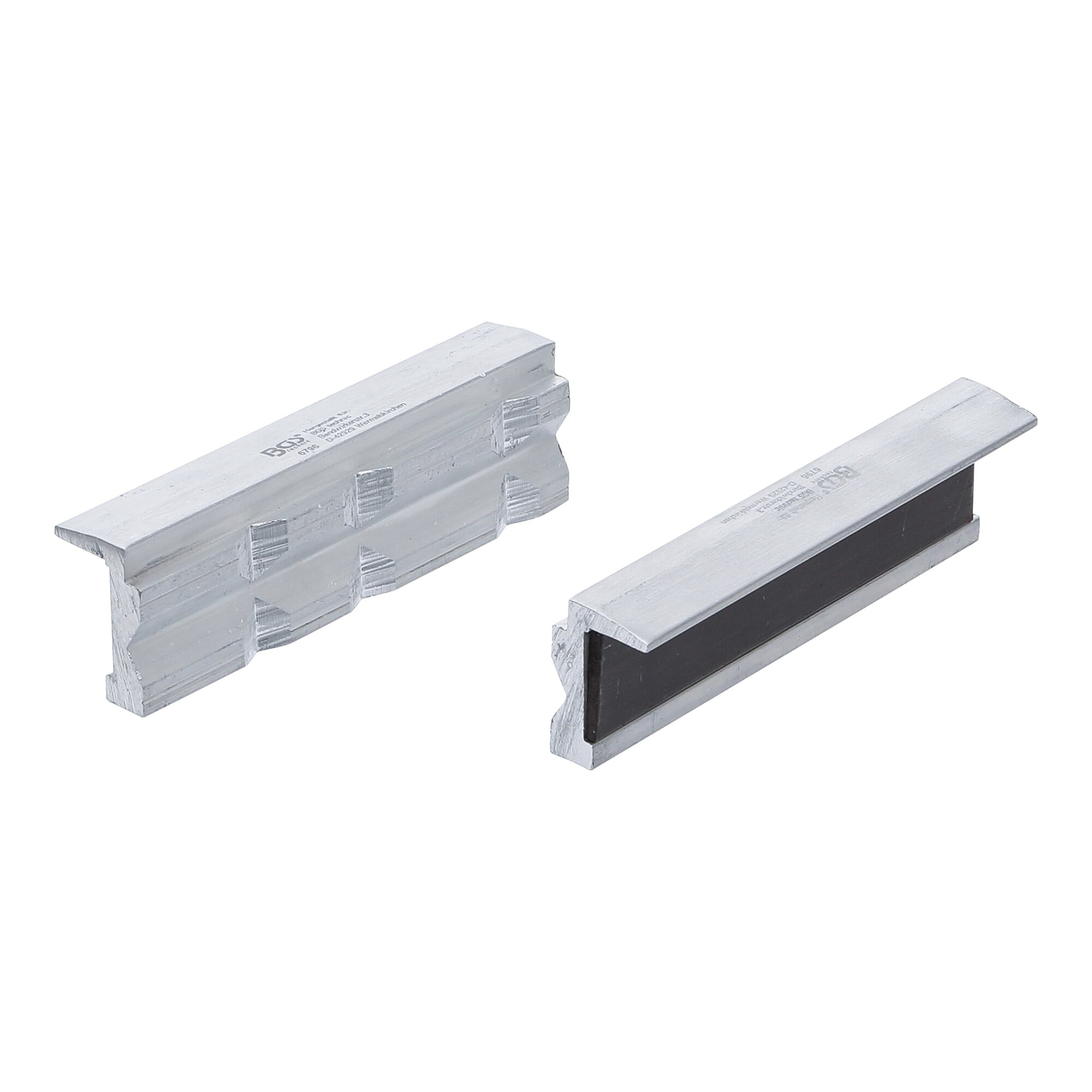 BGS Schraubstock-Schutzbacken Aluminium Breite 100 mm 2-tlg. Mit V-Profil ; BGS technic
