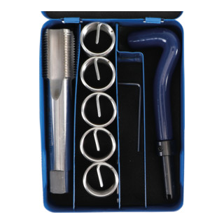 BGS Schroefdraad reparatieset in metalen cassette, 7 delig
