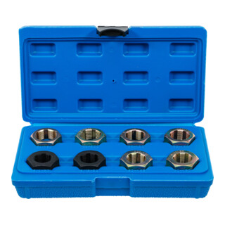BGS Schroefdraad reparatieset voor aandrijfassen, cardanassen, 8 delig.