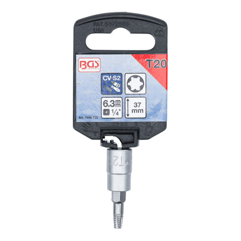 BGS Schroefuitdraaier-dopsleutelbit | 6,3 mm (1/4") | voor defect T-profiel (voor Torx) T20