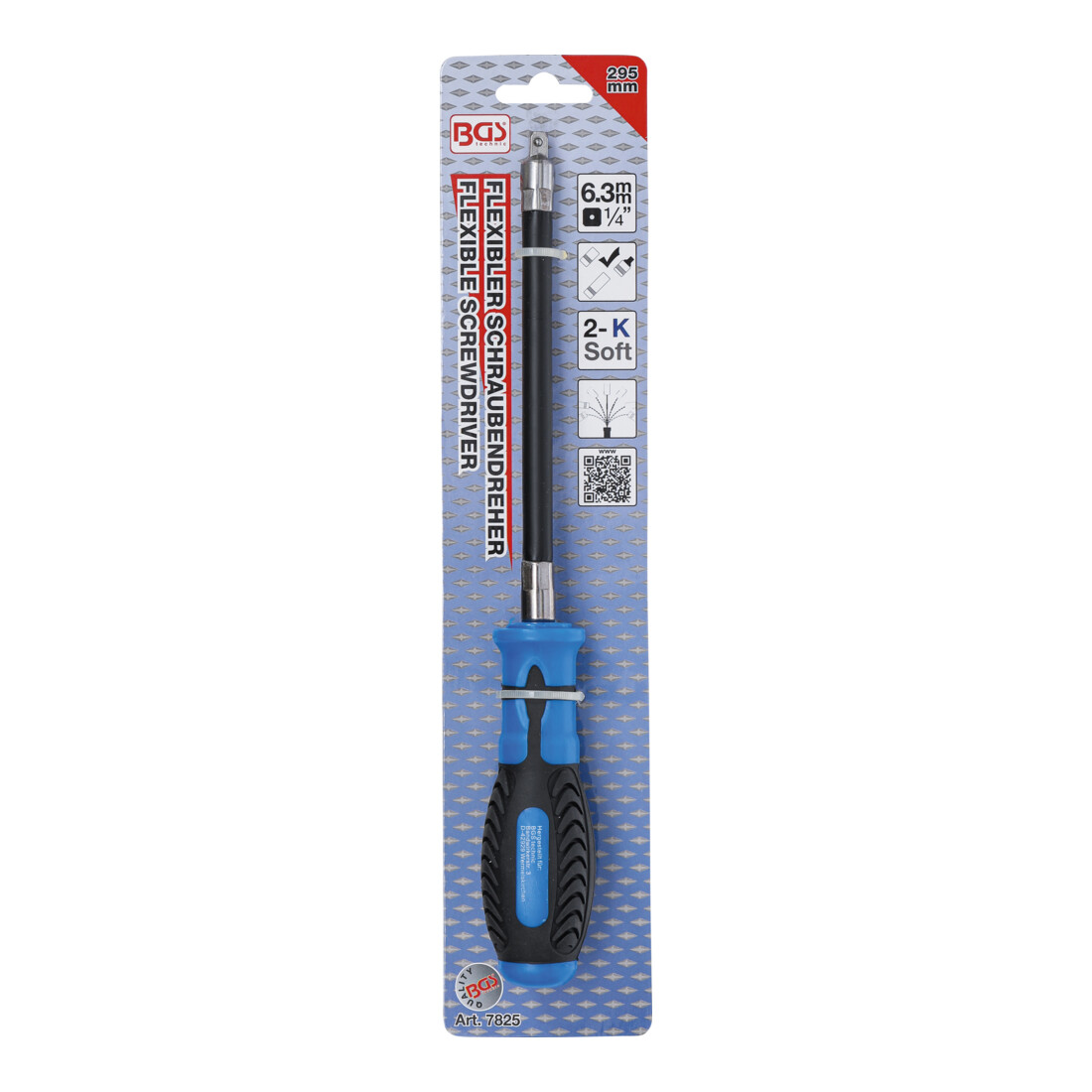 BGS Schroevendraaier met flexibele ronde greep | 6,3 mm (1/4")
