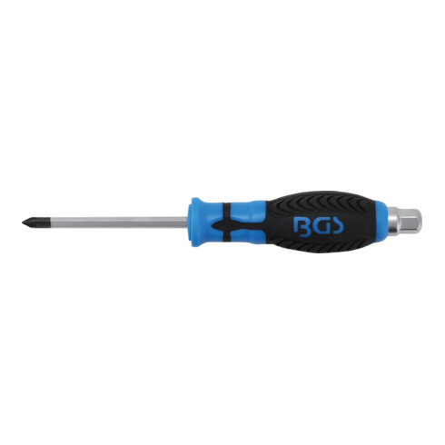 BGS Schroevendraaier met zeskantprofiel | kruiskop PH1 | Meslengte 75 mm