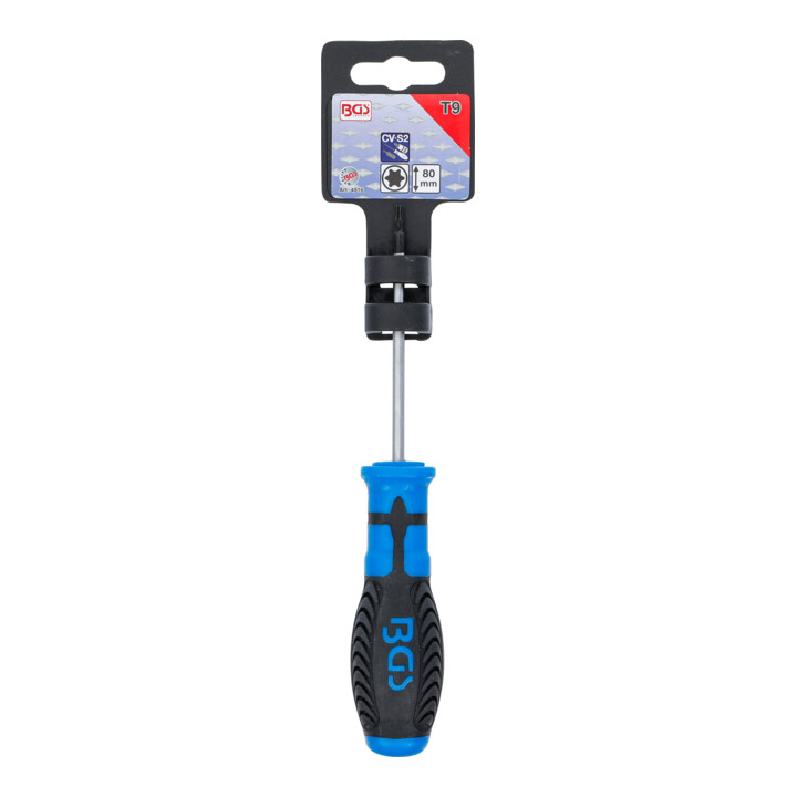 BGS Schroevendraaier | T-profiel (voor TX) T9 | Meslengte 80 mm