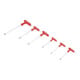 BGS Schroevendraaierset met T-greepen zijstift | T-profiel (voor TX) met boring T10 - T40 | 6-dlg.