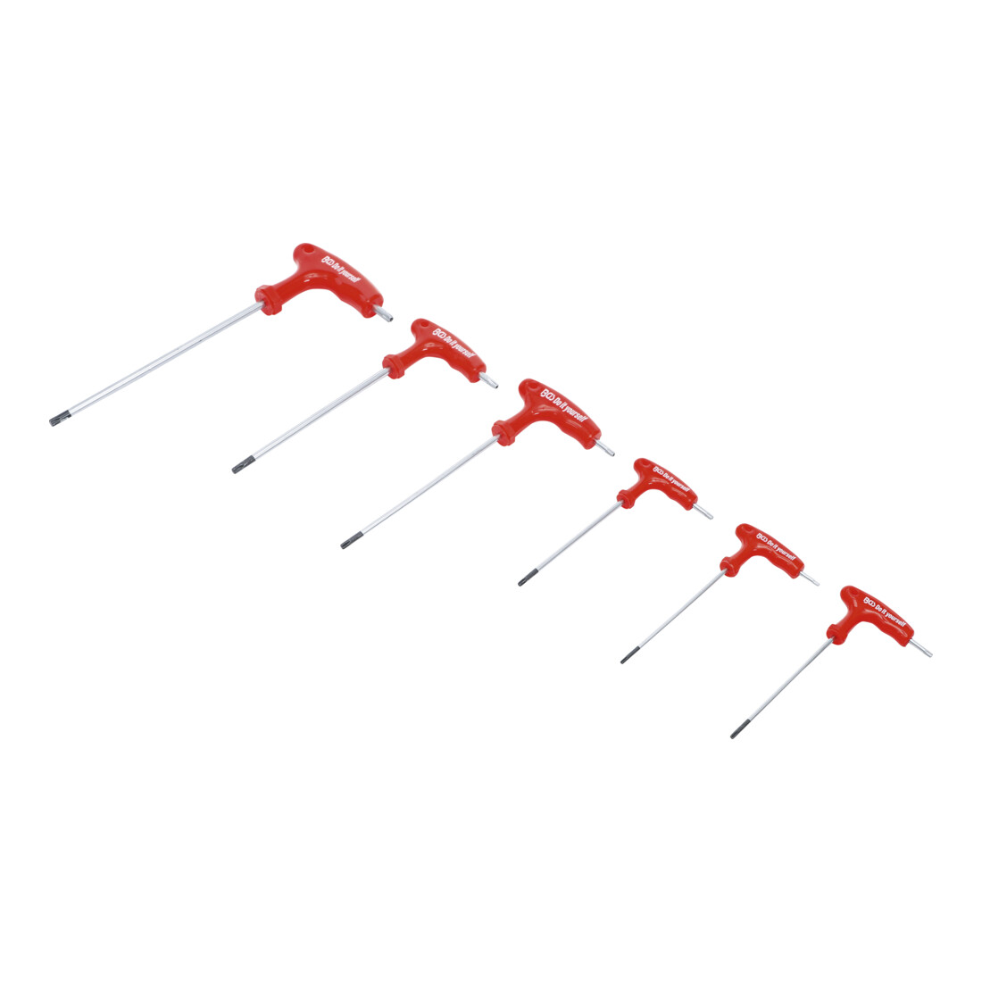 BGS Schroevendraaierset met T-greepen zijstift | T-profiel (voor TX) met boring T10 - T40 | 6-dlg.