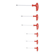 BGS Schroevendraaierset met T-greepen zijstift | T-profiel (voor TX) met boring T10 - T40 | 6-dlg.-4