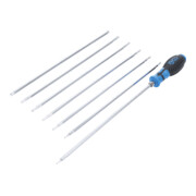 BGS Schroevendraaierset met verwisselbare klingen T-profiel (voor TX) / T-profiel (voor TX) met gat 8 dlg.
