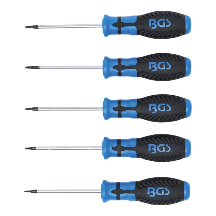 BGS Schroevendraaierset T-profiel (voor TX) T6 - T10 5 dlg. 6828