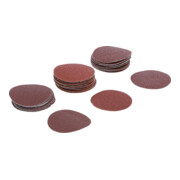 BGS Schuurbladen set voor excentrische schuurmachine Ø 50 mm K 60 - 80 - 120 30 dlg.