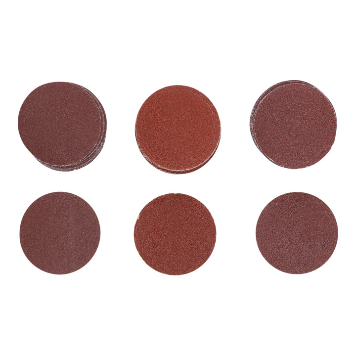 BGS Schuurbladen set voor excentrische schuurmachine Ø 50 mm K 60 - 80 - 120 30 dlg.