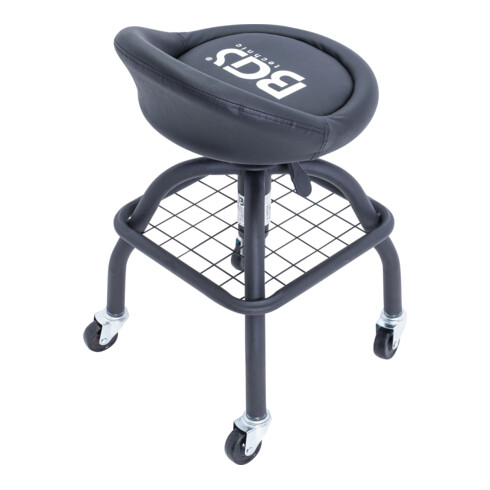 BGS Sedia da officina, con 4 ruote, regolabile in altezza, 540 - 680 mm