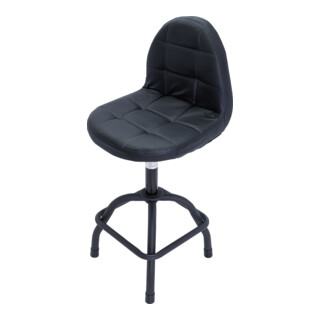 BGS Sedia da officina girevole con schienale, regolabile in altezza