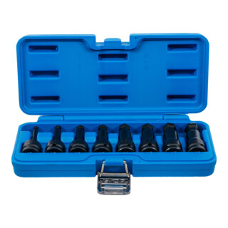 BGS Serie di bussole, lunghezza 75 mm, 12,5 mm (1/2"), esagono interno con testa sferica 6 - 19 mm, 8 pz.
