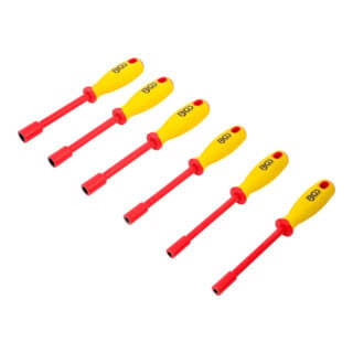 BGS Serie di cacciaviti e chiavi a bussola per elettricisti, esagonale, 5,5 - 12 mm, 6 pz.