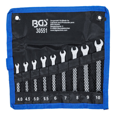 BGS Serie di chiavi combinate, 4 - 10 mm, 9 pz.