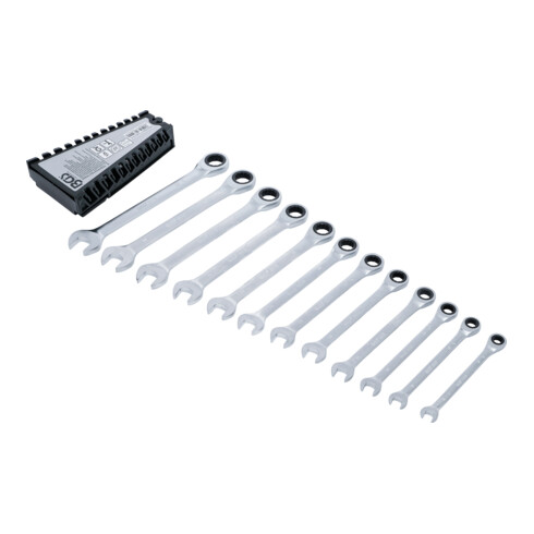 BGS Serie di chiavi combinate a cricchetto, 8 - 19 mm, 12 pz.