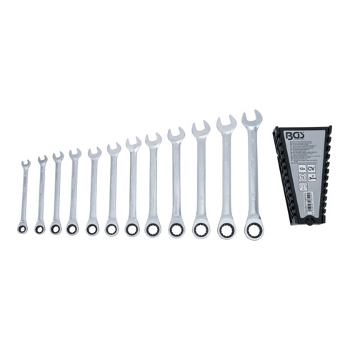 BGS Serie di chiavi combinate a cricchetto, 8 - 19 mm, 12 pz.