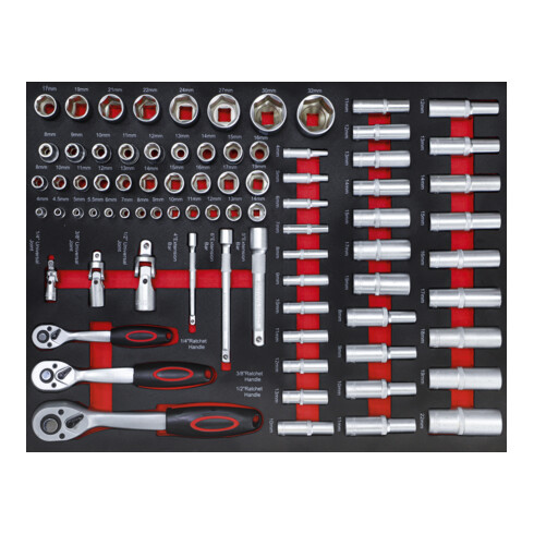 BGS Servante d’atelier, 7 tiroirs, 1 porte latérale, avec 250 outils