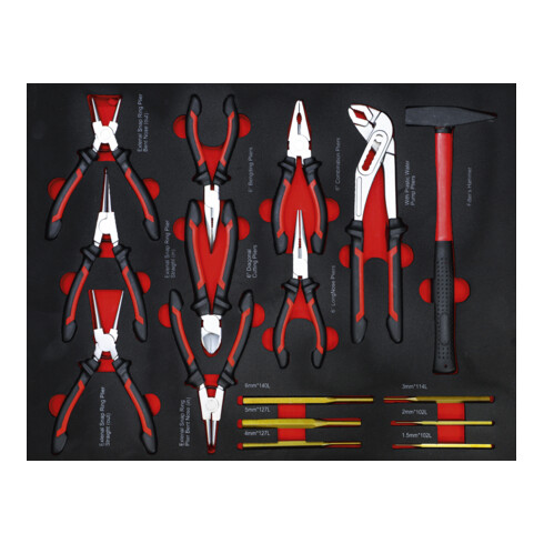 BGS Servante d’atelier, 7 tiroirs, 1 porte latérale, avec 250 outils