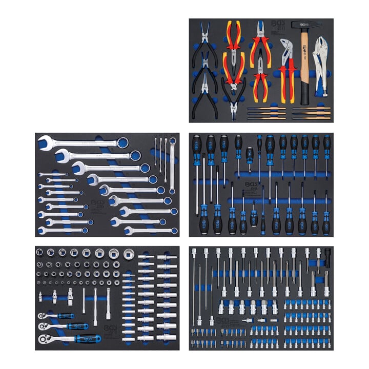 BGS Servante d’atelier, 7 tiroirs, avec 246 outils
