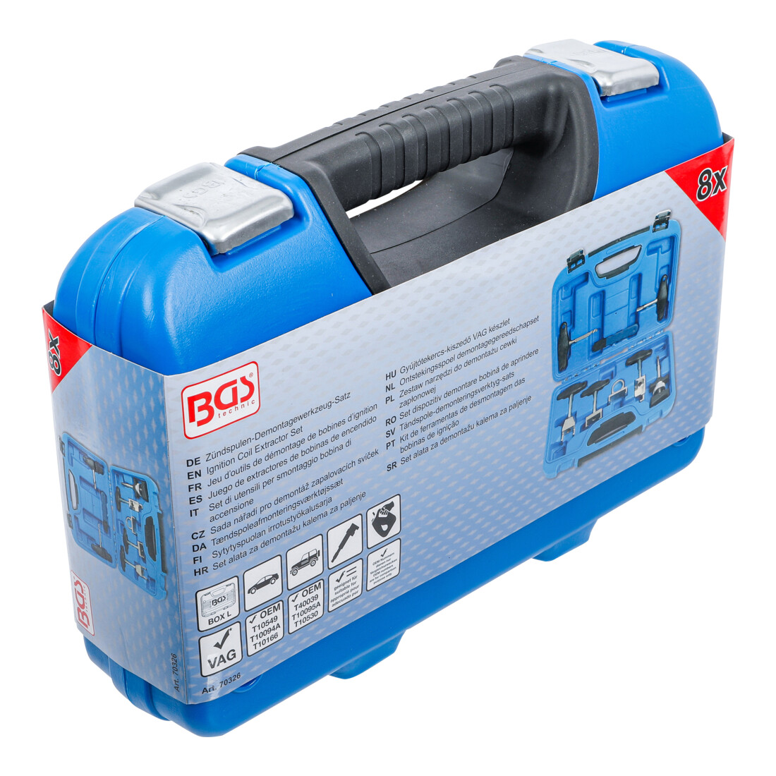 BGS Set attrezzi per smontaggio bobine di accensione, per VAG, 8 pezzi