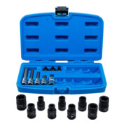 BGS Set chiavi a bussola per pinze freno e inserti bit, 17 pezzi