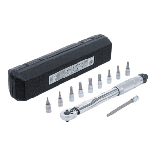 BGS Set chiavi dinamometriche, attacco quadrato esterno 6,3 mm (1/4"), 2 - 24 Nm, 11 pezzi