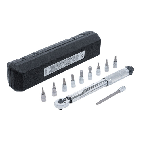 BGS Set chiavi dinamometriche, attacco quadrato esterno 6,3 mm (1/4"), 2 - 24 Nm, 11 pezzi