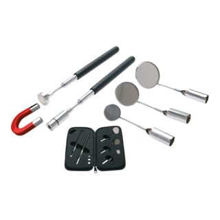 BGS Set con asta magnetica a LED e specchi di ispezione