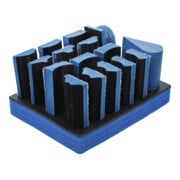 BGS Set de blocs abrasifs à scratch, 16 pièces