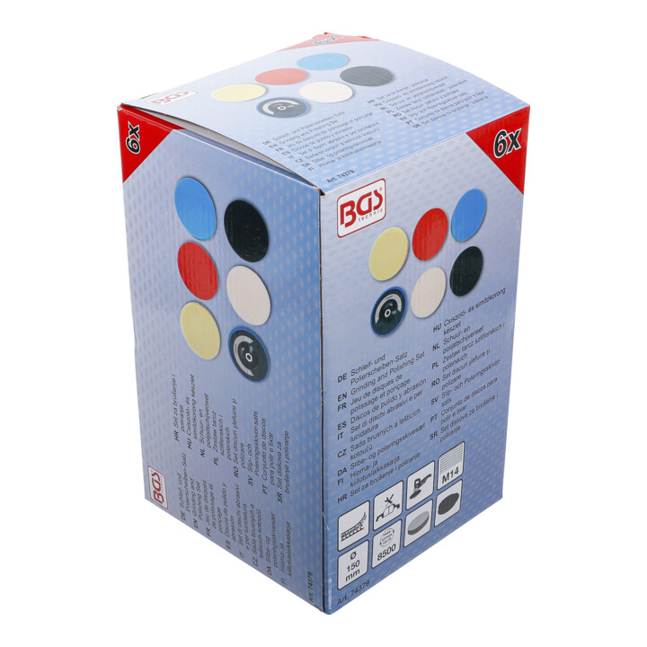 BGS Set de tampons de polissage, Ø 150 mm, 6 pièces