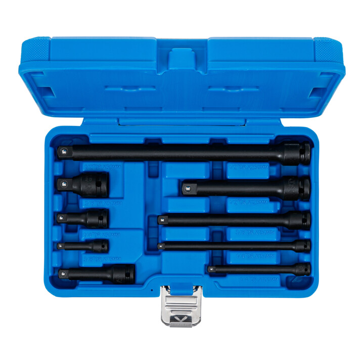 BGS Set d’extensions de puissance, 6,3 mm (1/4") / 10 mm (3/8") / 12,5 mm (1/2"), 9 pièces