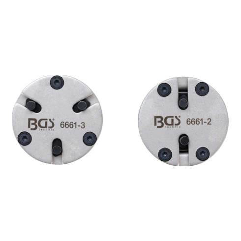 BGS Set di adattatori per il ripristino del pistone del freno universale con 2 e 3 perni, 2pz.