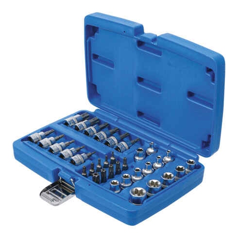 BGS Set di bit e bussole 10mm con profilo a T (per Torx), 34pz.