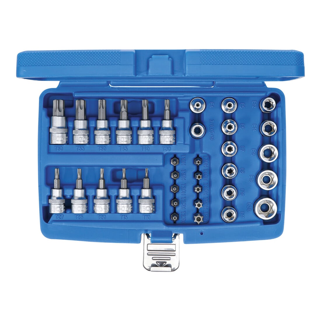 BGS Set di bit e bussole 10mm con profilo a T (per TX), 34pz.