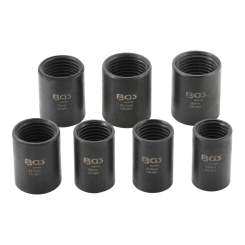 BGS Set di bussole speciali / estrattore di viti 12,5mm (1/2"), apertura 17 - 26mm, 7pz.