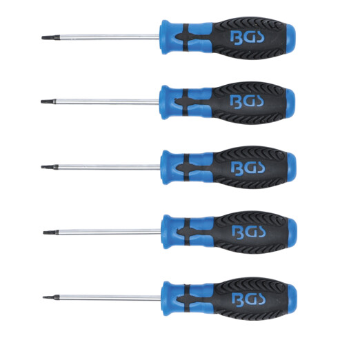 BGS Set di cacciaviti con profilo a T (per TX) con foro T6 - T10, 5pz. 6826
