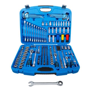 BGS Set di chiavi a bussola ''Gear Lock'', azionamento 6,3, 10 e 12,5mm, 218pz.